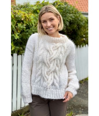 Dobbel flettedrøm genser - TrendGarn VG25013