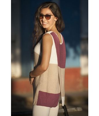 Trinidad strikket topp i bomullsgarn - Viking 1706-01