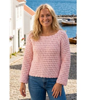 Pudderrosa Flowers-genser - US0001-430