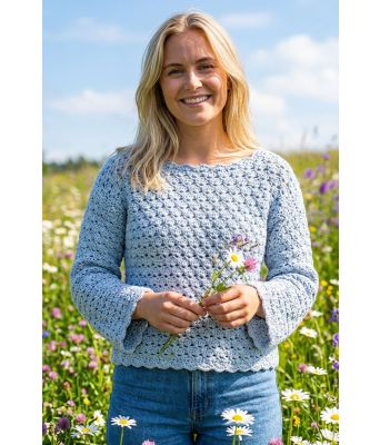 Blålilla Flowersgenser - US0001-431