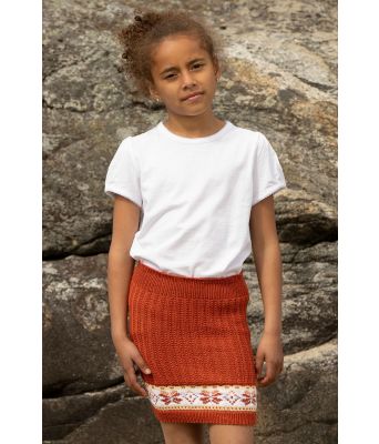 Nelly strikket skjørt til jente - Viking 1918-02C