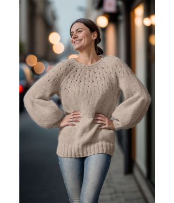 Beige Smil genser - Viking 1923-8-307