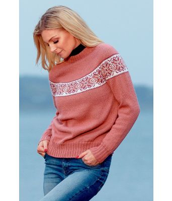 Daria genser aprikos strikkegenser Kathrine Sørland - Viking 2007-3