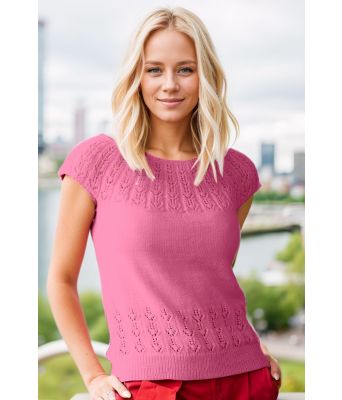 Cerise Hyasint kortermet strikketopp - Viking-2011-2-463