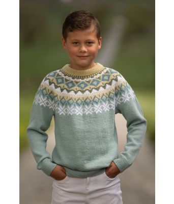 Nova genser til barn i lys petrol - Viking 2017-1A
