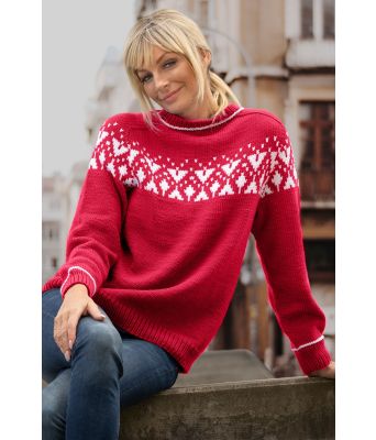 Mørkerød Piff genser - Viking 2023-7-460