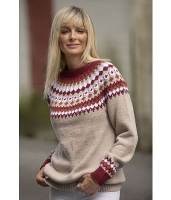 Nellik strikket genser i bomullsgarn - Viking 2024-6