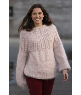 Pudder rosa strikkegenser Amalie Iuel - Viking 2031-4