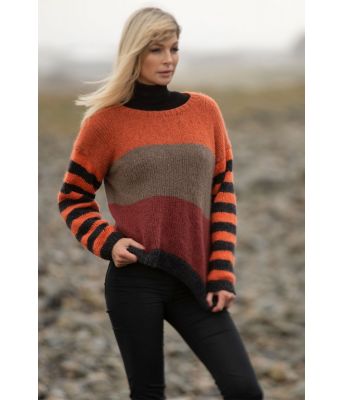 Sprudle stripete strikkegenser Kathrine Sørland - Viking-2036-11