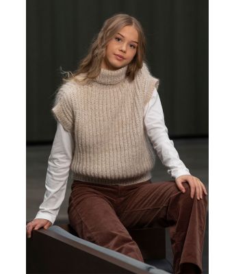 Cha strikkevest med høy hals - Viking 2203-01
