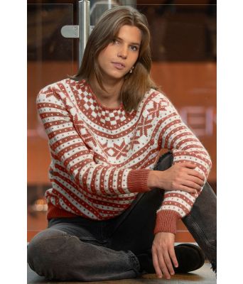 Rustbrun fanagenser med rundfelling - Viking 2207-2-552