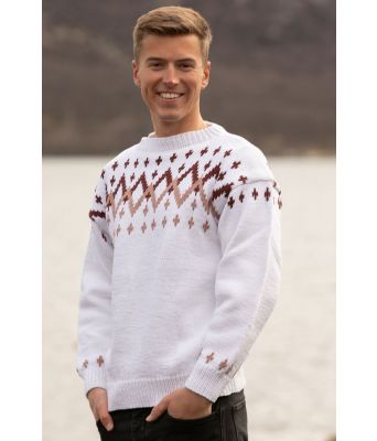 Tikka strikket genser til herre - Viking 2221-04