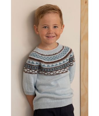 Lollipop strikket t-skjorte med rundfelling - Viking 2222-09