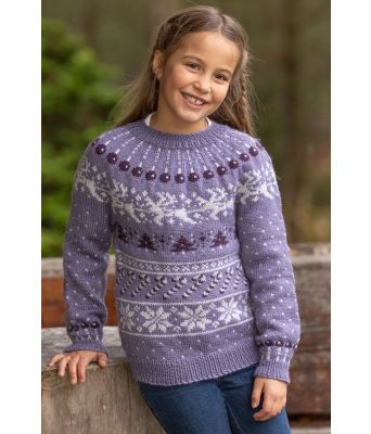 Julemysteriet genser i mørk lilla - Viking-2238-03B