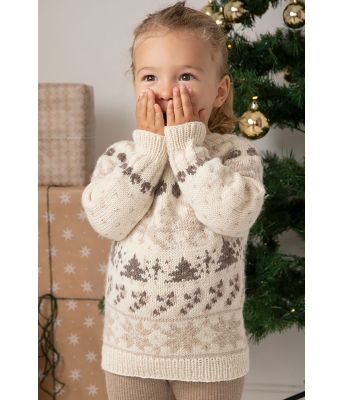 Julemysteriet genser i naturhvit - Viking-2238-03C