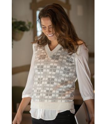 Rute vest med v hals Amalie Iuel - Viking 2311-3