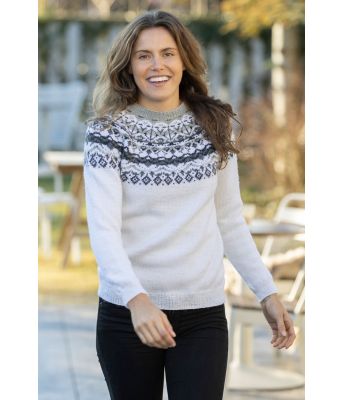 Strigidae strikkegenser med rundfelling - Viking 2311-6