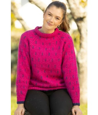 Cerise Samhald genser - Viking 2316-4B