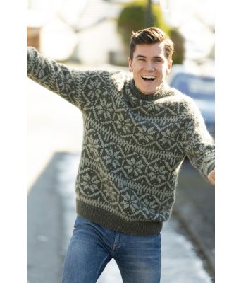 Olivengrønn Park genser - Viking 2316-7A