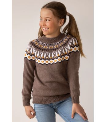 Brun Flip genser - Viking 2327-2B