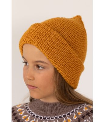 Okergul Miller strikkelue - Viking 2327-3B