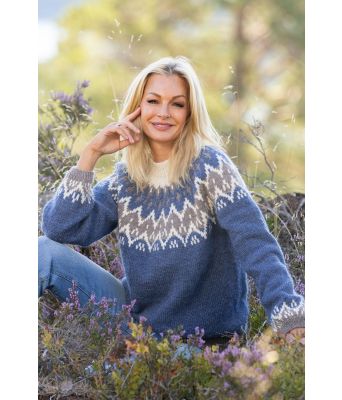 Jeansblå Leandra genser - Viking 2330-02A
