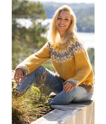 Gul Leandra genser - Viking 2330-02B