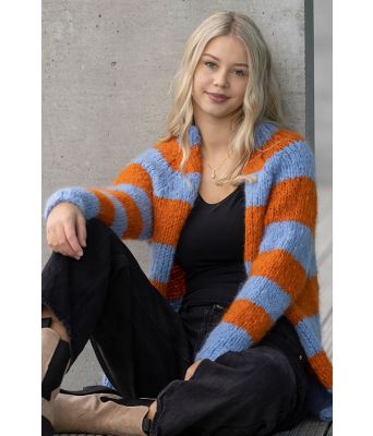 Tilia jakke med tykke striper - Viking 2335-7