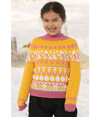 Påskestemning genser, rosa - Viking 2412-02A