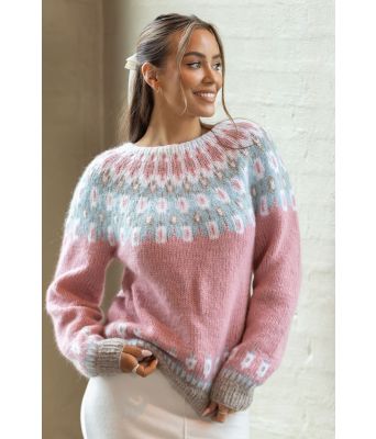 Målfrid genser i lys gammelrosa - Mie Mack Cappelen by Viking 2415-13-374