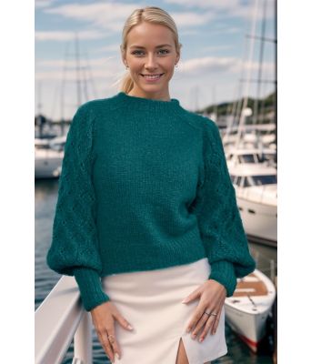 Turkis Juliegenser - Mie Mack Cappelen by Viking 2415-5-329