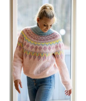 Evelina genser med rundfelling (aprikos) - Viking 2416-4-359