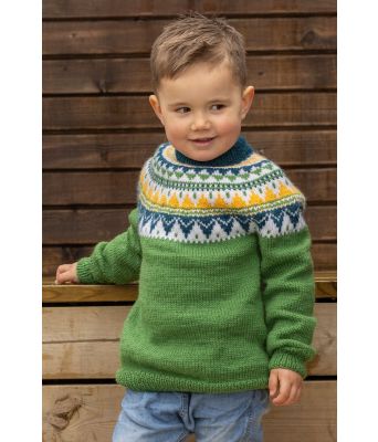 Grønn Pibbar genser barnutgave - Viking-2508-6