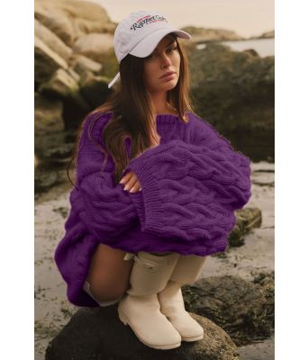 Honningsvåg genser i lilla - Viking 2509-2-269