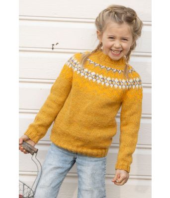 Gul Jonstøl genser til barn - Viking-2602-1A