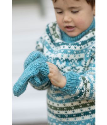 Tundra votten i turkis til barn - Viking 2602-4A
