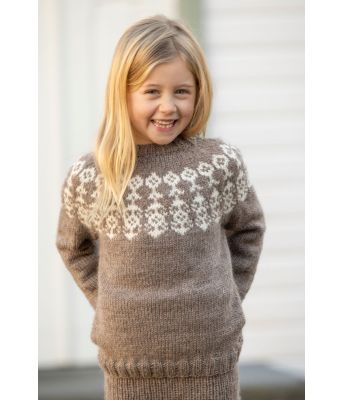 Floke strikkegenser til barn - Viking 2602-6