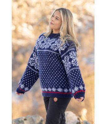 Marineblå Snøfall genser - Viking 2605-02-926