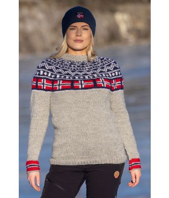 Heia Norge genseren i lysegrå - Viking 2605-03-913