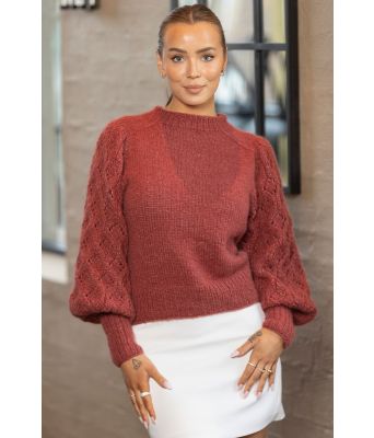 Julie genser i lys burgunder - Mie Mack Cappelen by Viking 2415-5-355