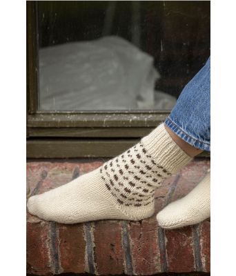 Sval sokker med islender mønster - Viking-SC-0010-4-602608