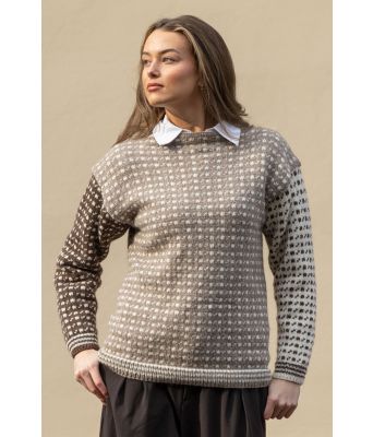 Beige Sval islender med båthals - Viking-SC-0010-5-607608