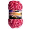 Viking garn - Sportsragg 564 - Rosa / Rød / Lys grå